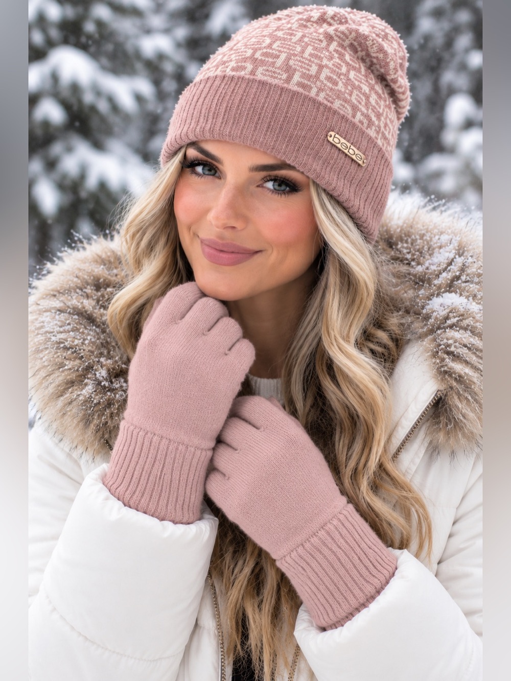 Bebe Hat & Glove Set